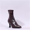 Miss Elastic High Heel Point Ankle Boot - Burgundy